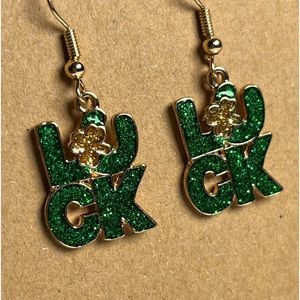 ☘️ LUCK | St Patty’s Day Earrings | pierced | New